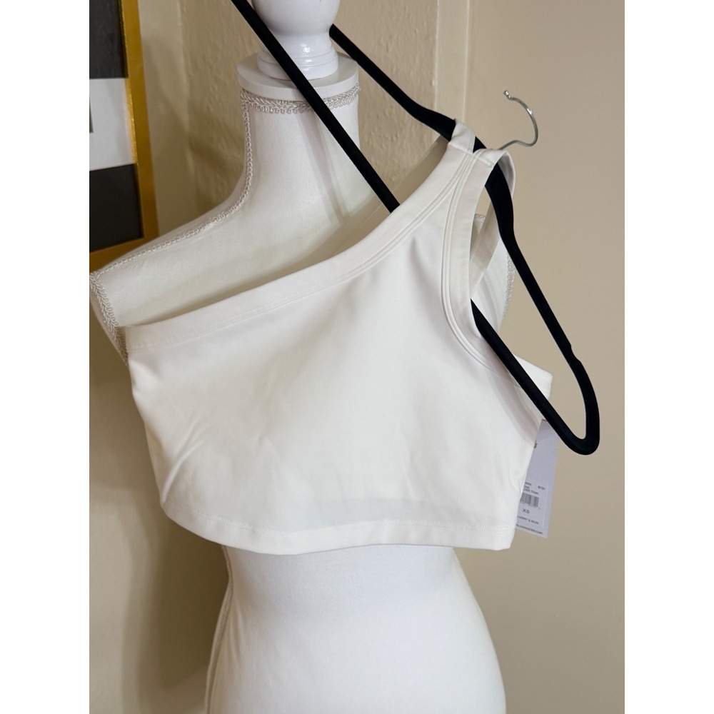 Spiritual Gangster Cruz One Shoulder Tank Top Bright White XS SP43618002 NWT